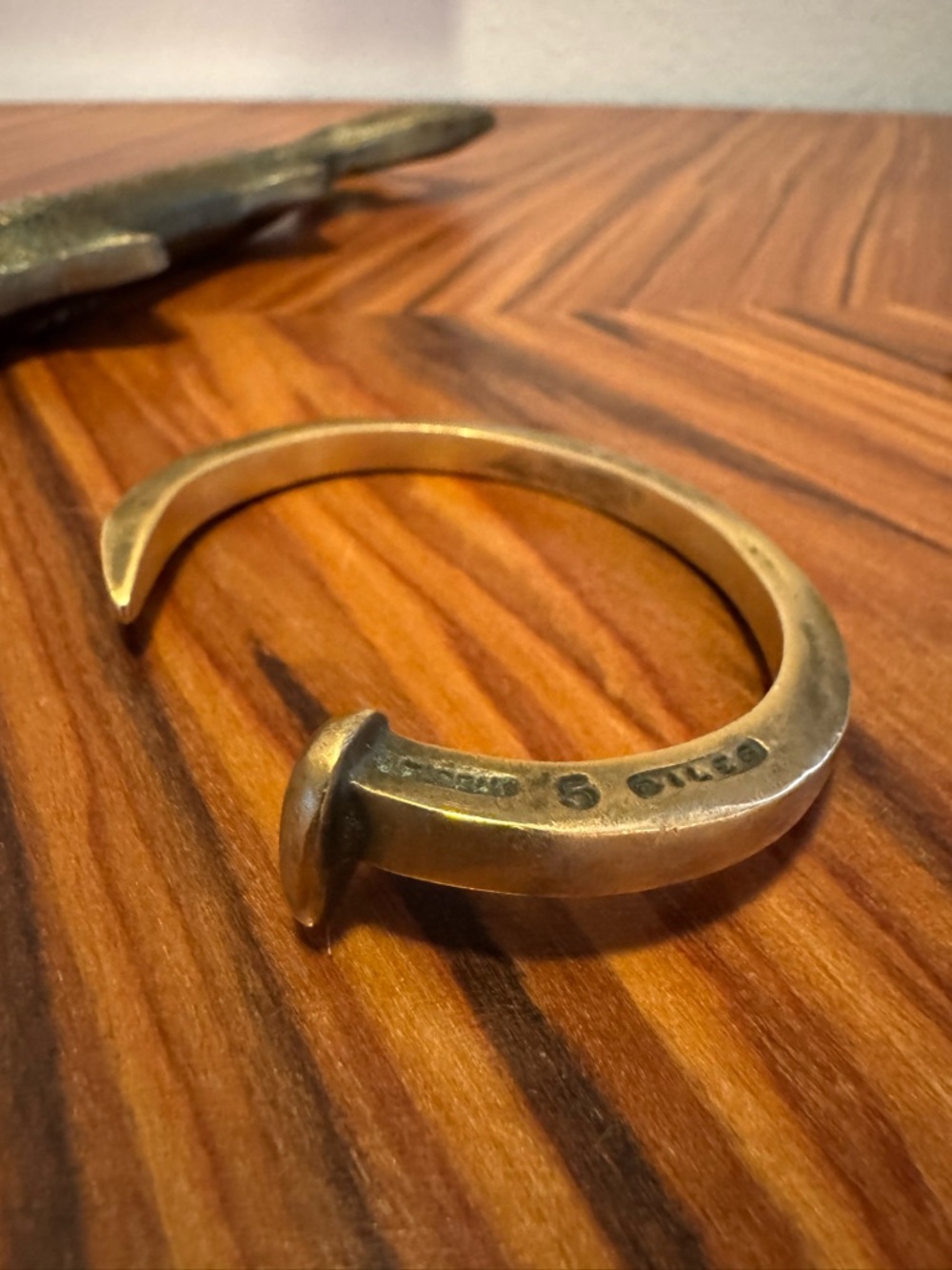 Giles & Brother Railroad Spike cuff bracelet - Solid brass